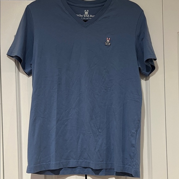 Psycho Bunny Men's Short Sleeve Blue Tee size 4/small - Picture 1 of 4